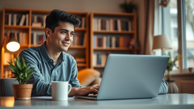Persona che prepara un profilo per conoscere nuove persone online