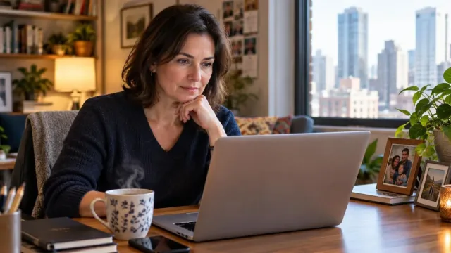 Una persona valuta incontri online tra lavoro e vita quotidiana